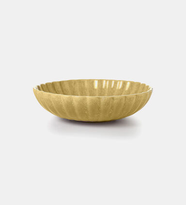 Stoneware Ribbed Deep Plate